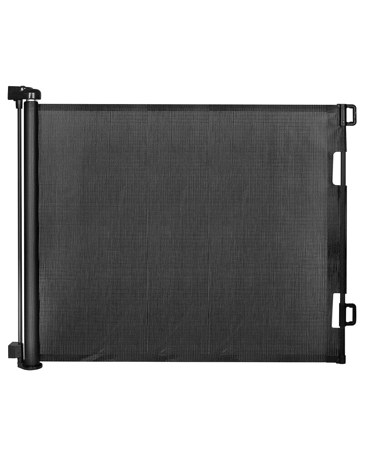 Retractable Baby Gate for Doorways and Stairs, Mesh Safety Gate for Pet, Indoor & Outdoor Use, One-Hand Operation, Easy Installation, 33.6″ Tall, Expands to 55″ Wide（Black,33.6″x55″