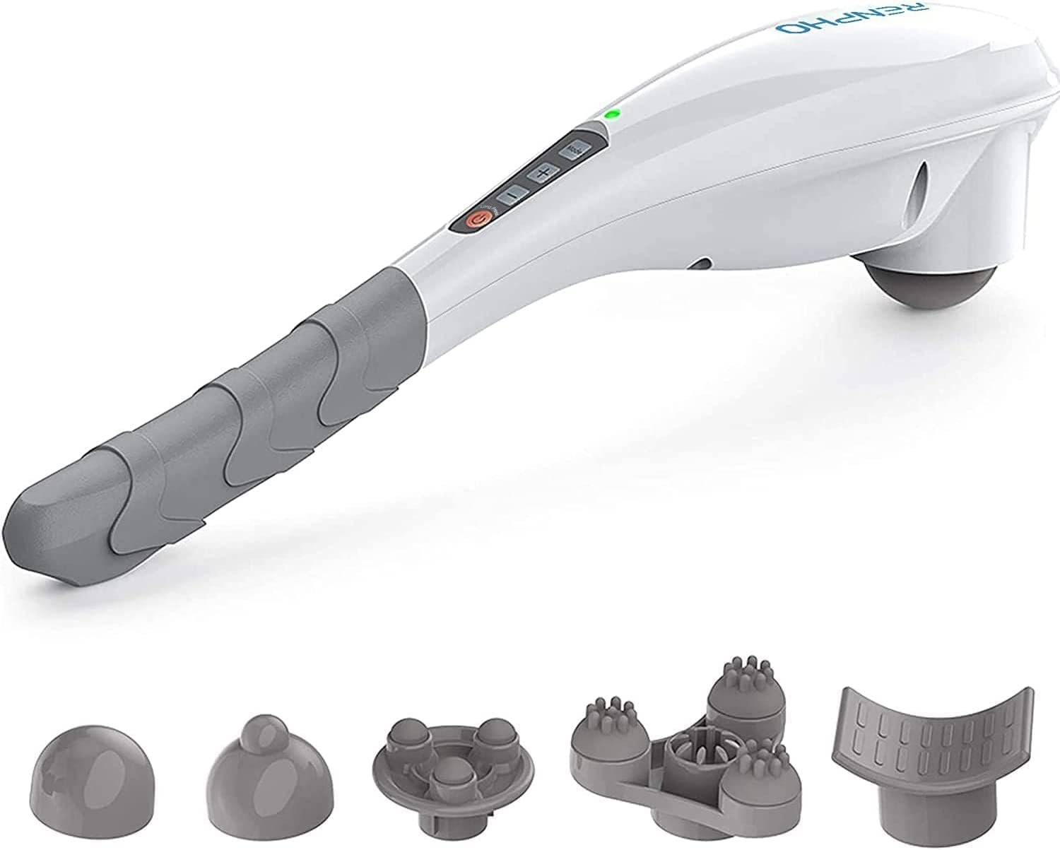 RENPHO Rechargeable Handheld Back Massager, Cordless Electric Neck Massage Tool for Shoulder, Foot, Leg, Calf, Christmas Birthday Gifts for Women and Men