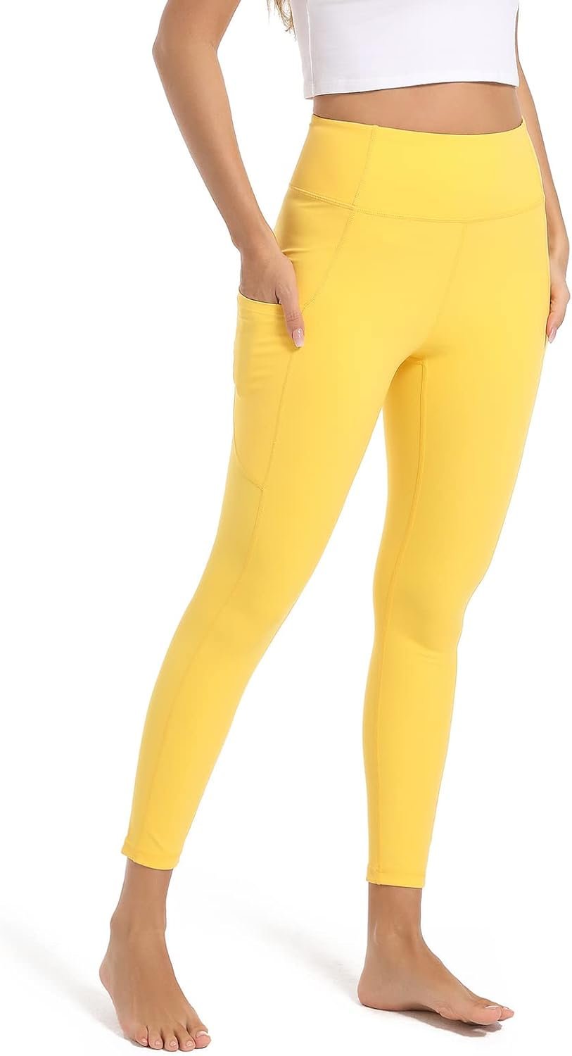 SP3LOPS Yoga Pants with Pockets for Women High Waisted Tummy Control Women’s Buttery Soft Yoga Workout Leggings Running Pants