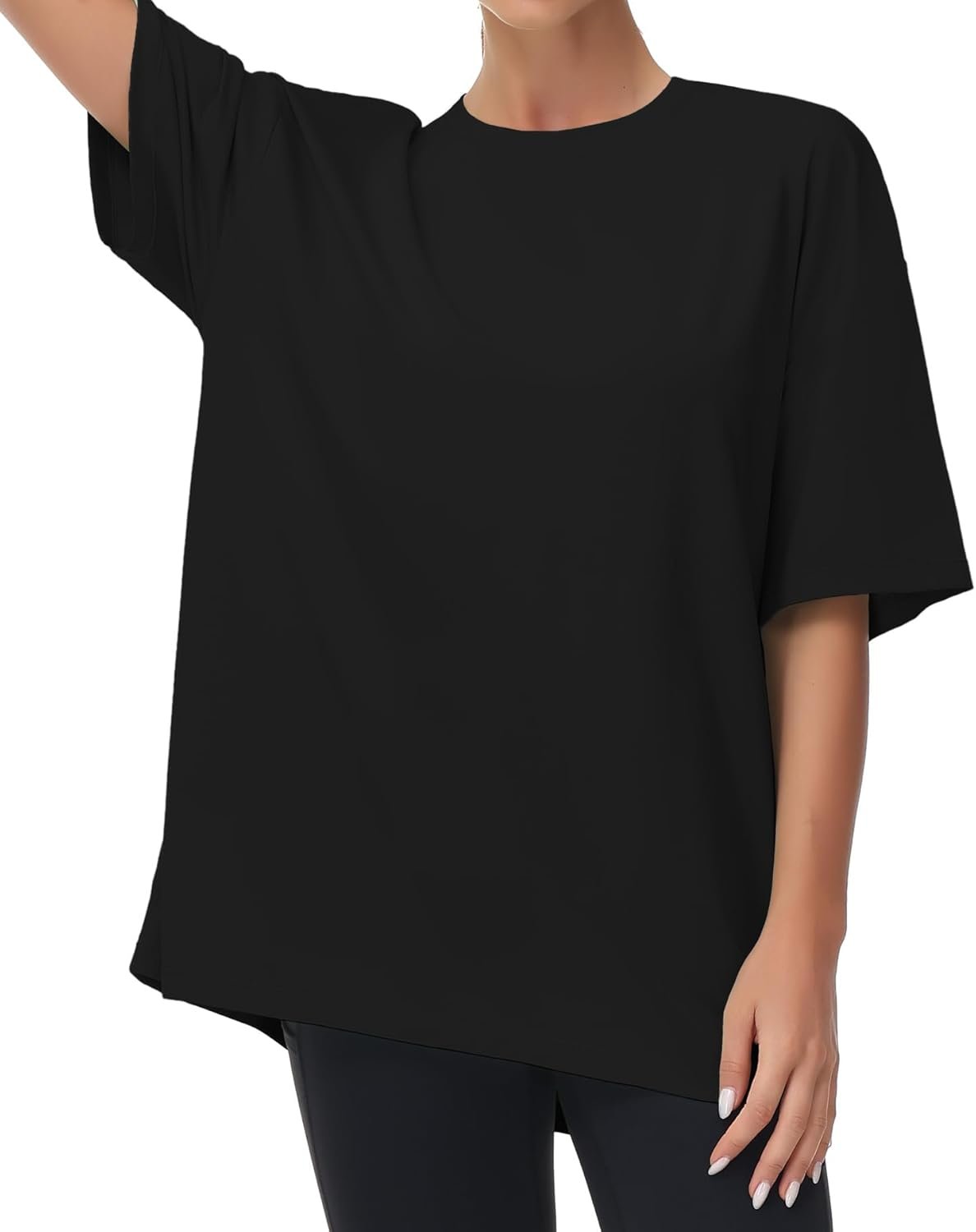 THE GYM PEOPLE Women’s Casual Oversized T-Shirts Summer Crewneck Short Sleeve Workout Basic Tee Tops