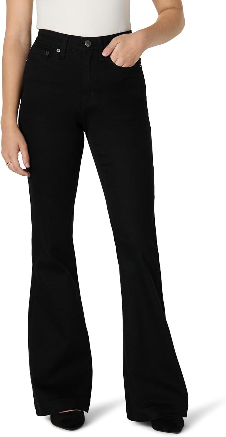 Amazon Essentials Womens High Stretch Flattering High-Rise Flare Jeans