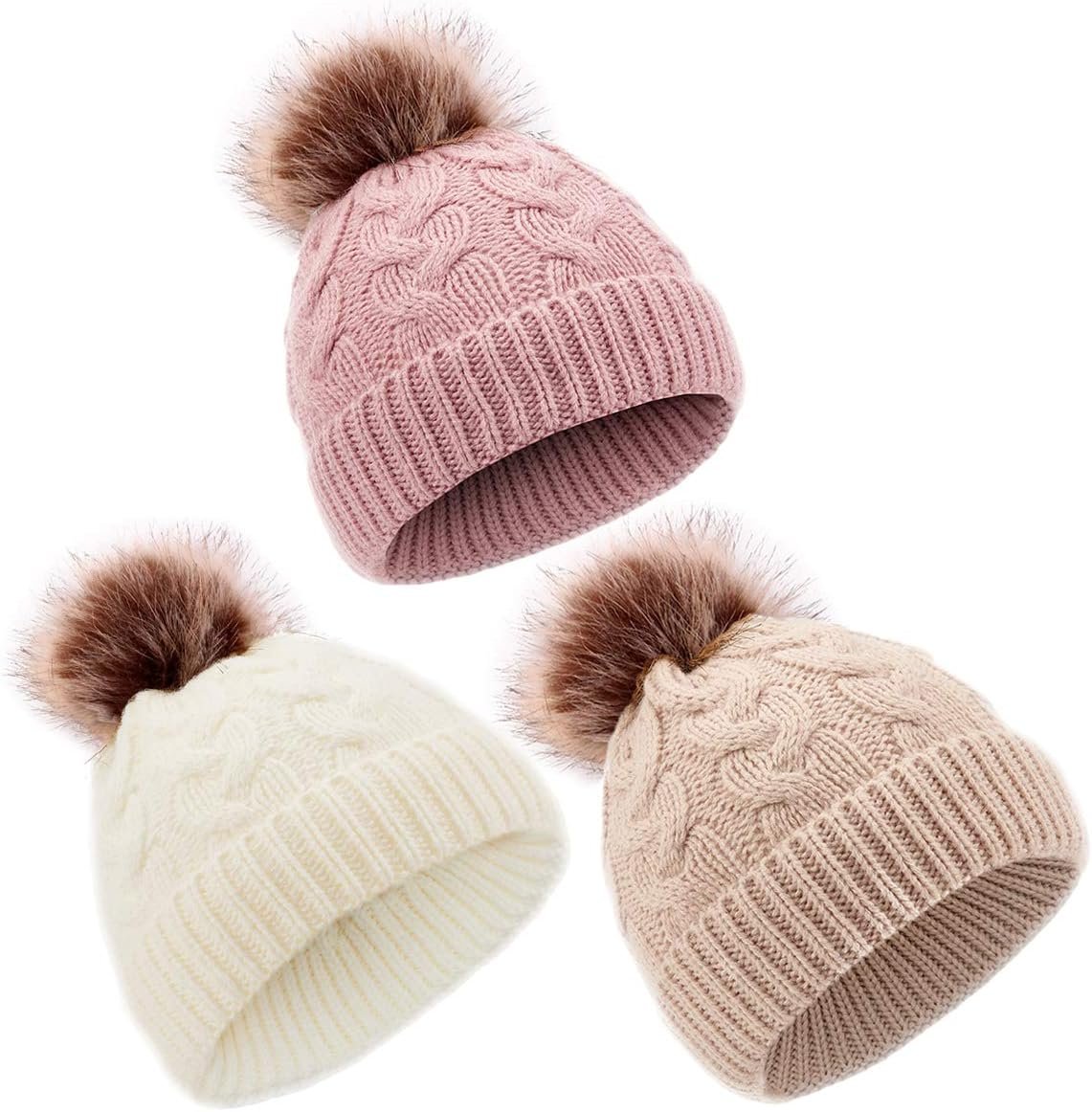 Baby Beanie Hat, Infant Newborn Toddler Winter Warm Knit Cap for Little Boys Girls, Winter Warm Hat