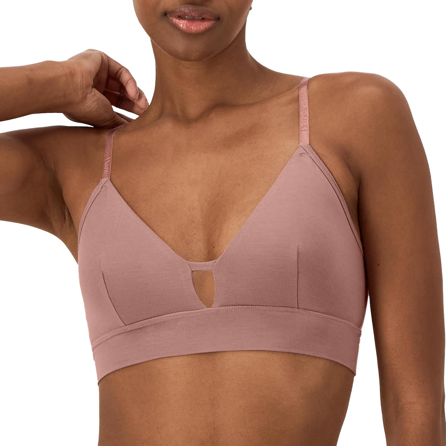 Hanes Womens Originals Supersoft Triangle Bralette, Viscose from Bamboo Longline Bralette