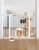 Babelio Baby Gate with Adjustable Cat Door,29-43″ Auto Close Durable Pet door for Stairs,Doorways and House,Pressure Mounted,Easy Install,Effortless Walk Thru,White