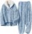 Fluffy Pajamas for Women Set Soft Comfy Fleece Pjs Pullover Pants Loose Plush 2 Piece Sleepwear Fuzzy for Winter